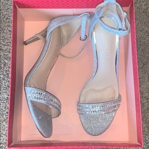 Kelly & Katie sparkly silver heels
